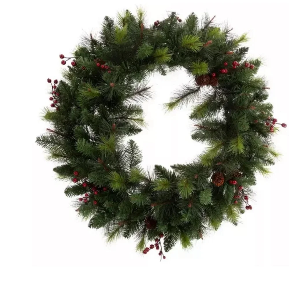 Hobby lobby Festive Green Holiday Wreath with Lights